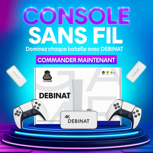 Debinat ™ -CONSOLE SANS FIL + DE 60 000 JEUX SOUS LICENCE + 2 MANETTES OFFERTES